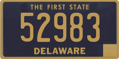 DE license plate 52983