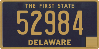 DE license plate 52984