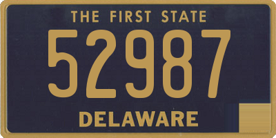 DE license plate 52987