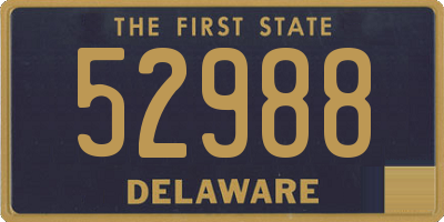 DE license plate 52988