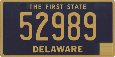 DE license plate 52989