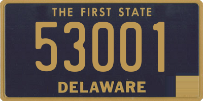 DE license plate 53001