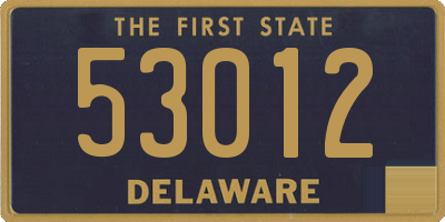 DE license plate 53012