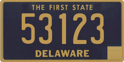 DE license plate 53123