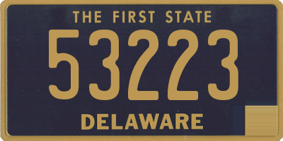 DE license plate 53223