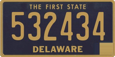 DE license plate 532434