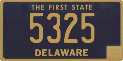 DE license plate 5325