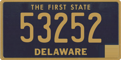 DE license plate 53252