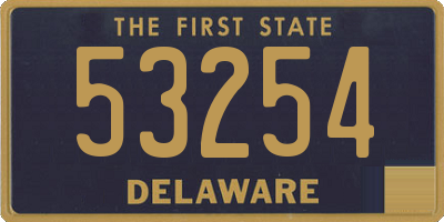 DE license plate 53254