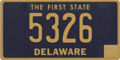 DE license plate 5326