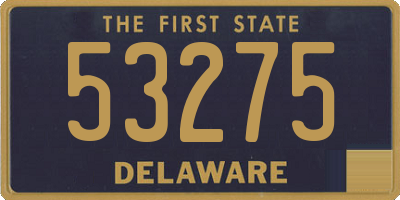 DE license plate 53275