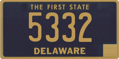 DE license plate 5332