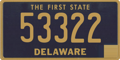 DE license plate 53322