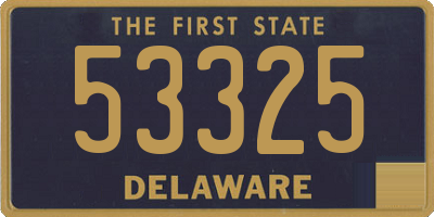 DE license plate 53325