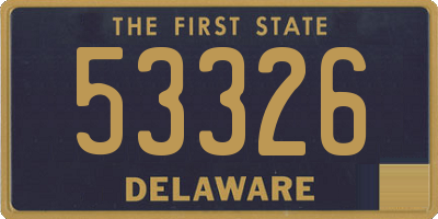 DE license plate 53326