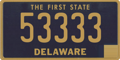 DE license plate 53333