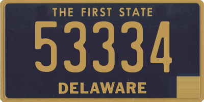 DE license plate 53334