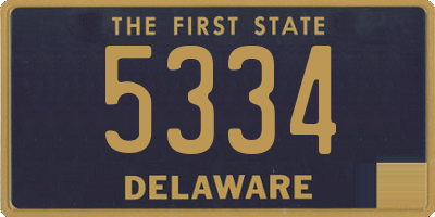 DE license plate 5334