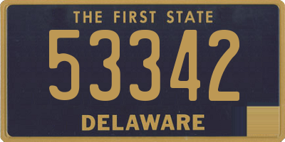 DE license plate 53342