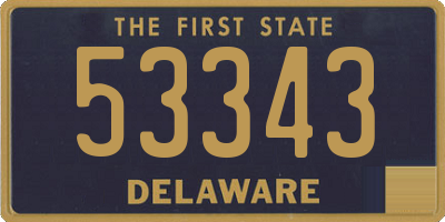 DE license plate 53343
