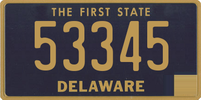 DE license plate 53345