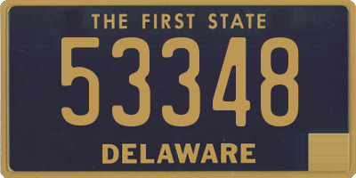DE license plate 53348