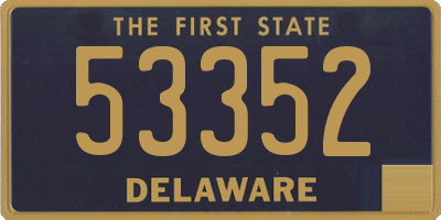 DE license plate 53352