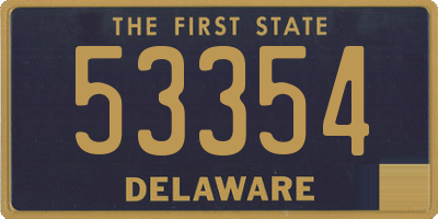 DE license plate 53354
