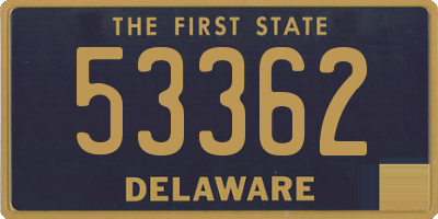 DE license plate 53362