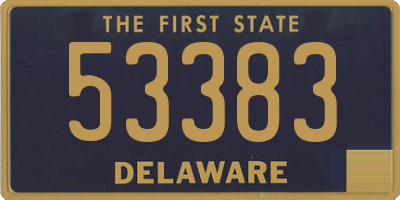 DE license plate 53383