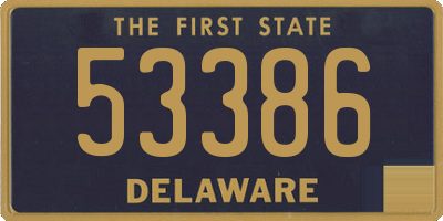 DE license plate 53386