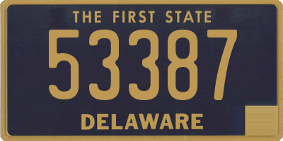 DE license plate 53387