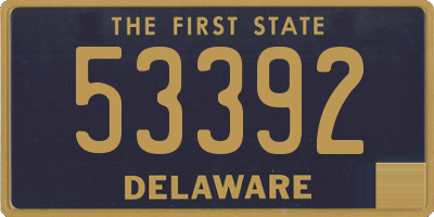 DE license plate 53392