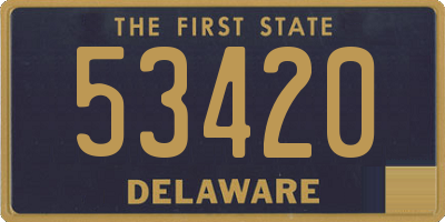 DE license plate 53420