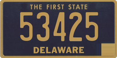 DE license plate 53425