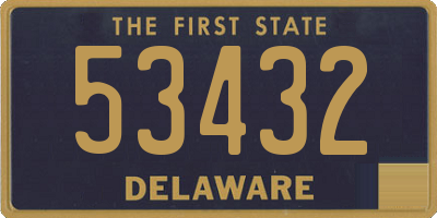 DE license plate 53432