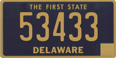 DE license plate 53433