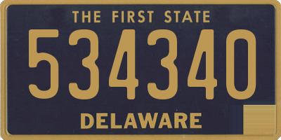 DE license plate 534340