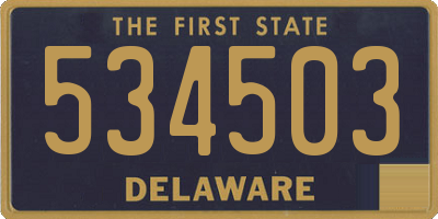 DE license plate 534503