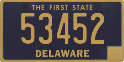 DE license plate 53452