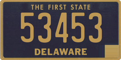 DE license plate 53453