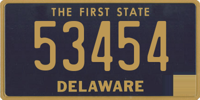 DE license plate 53454