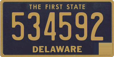 DE license plate 534592