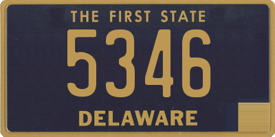 DE license plate 5346