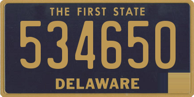 DE license plate 534650