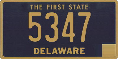 DE license plate 5347