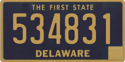 DE license plate 534831
