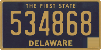 DE license plate 534868