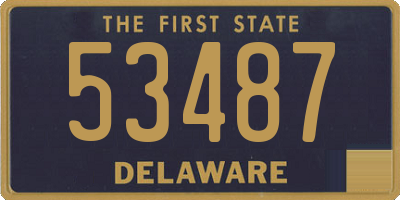 DE license plate 53487