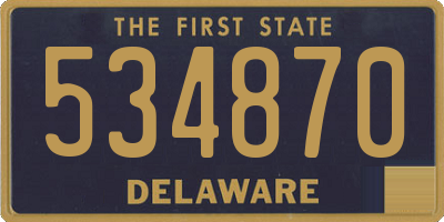 DE license plate 534870